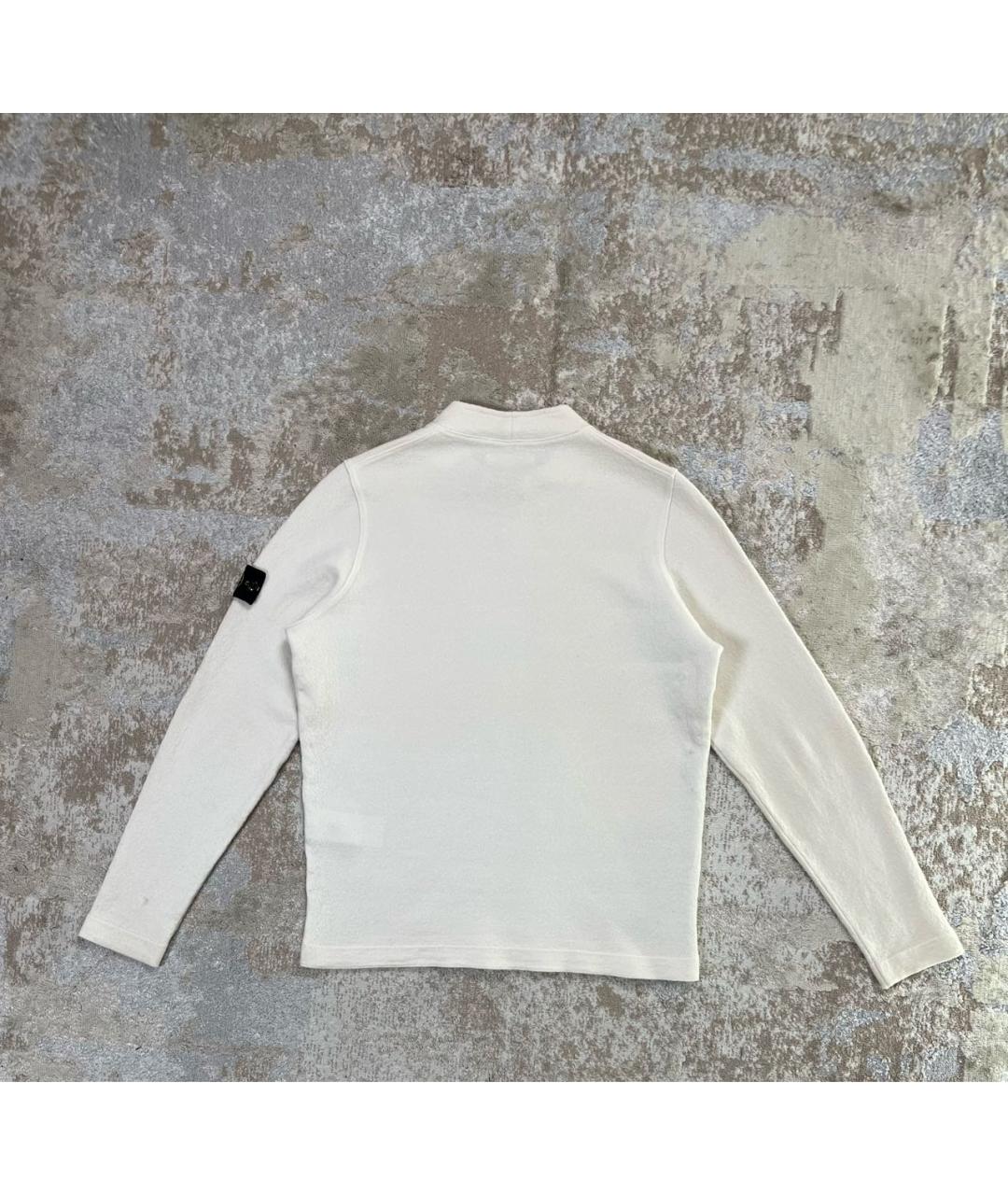 STONE ISLAND Бежевый шерстяной джемпер / свитер, фото 2