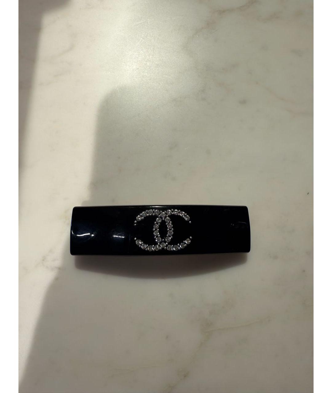 CHANEL Черная заколка, фото 3