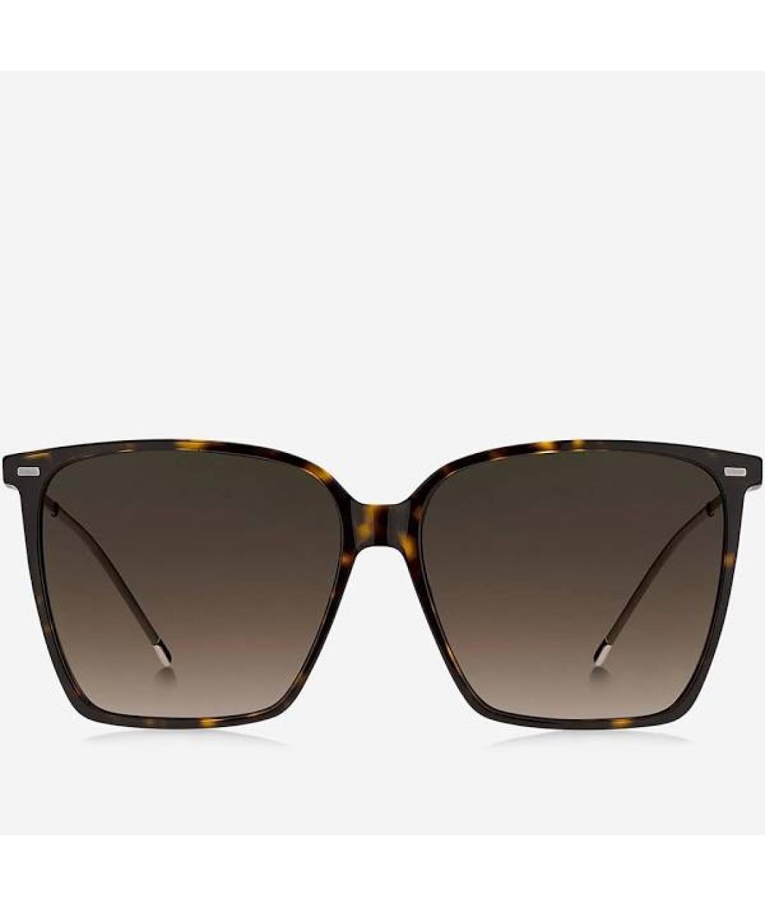 HUGO BOSS Коричневые металлические солнцезащитные очки, фото 3