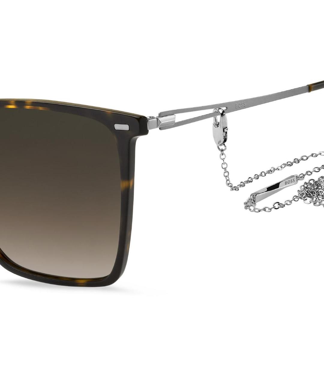 HUGO BOSS Коричневые металлические солнцезащитные очки, фото 2