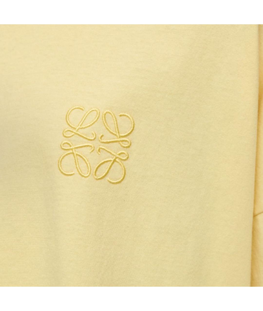 LOEWE Желтая хлопковая футболка, фото 5