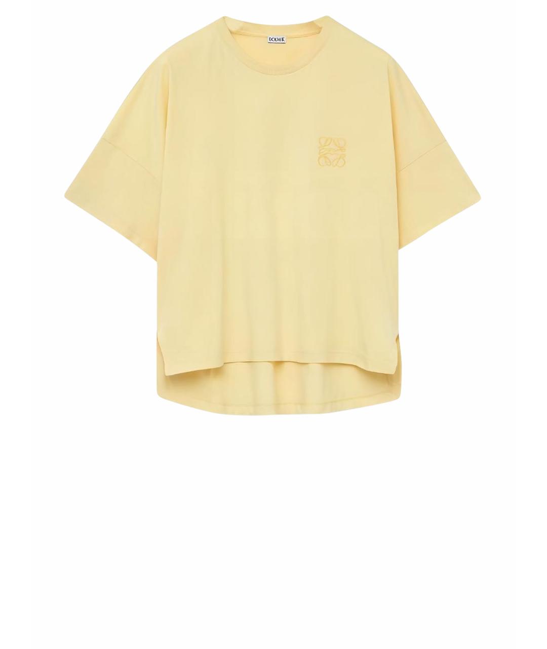 LOEWE Желтая хлопковая футболка, фото 1