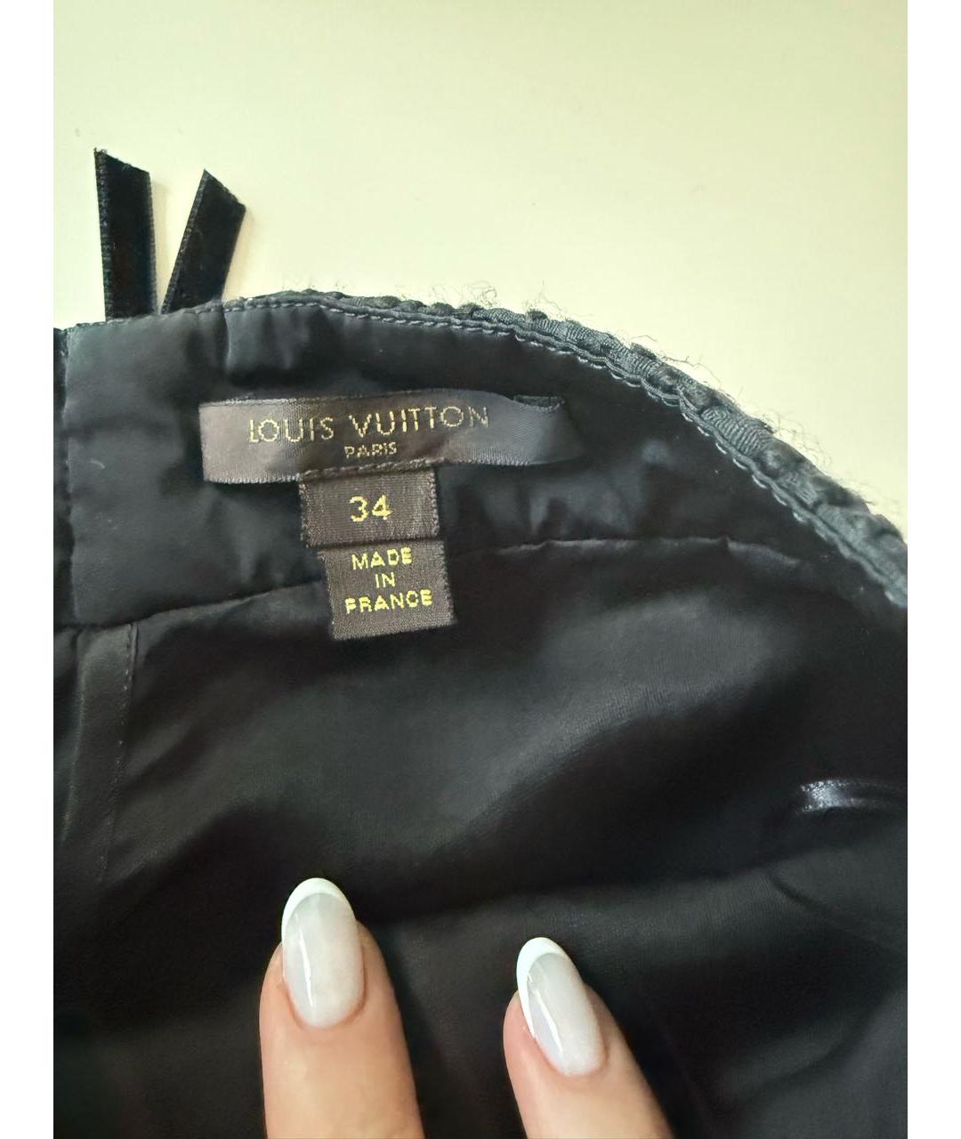 LOUIS VUITTON Черная юбка миди, фото 7