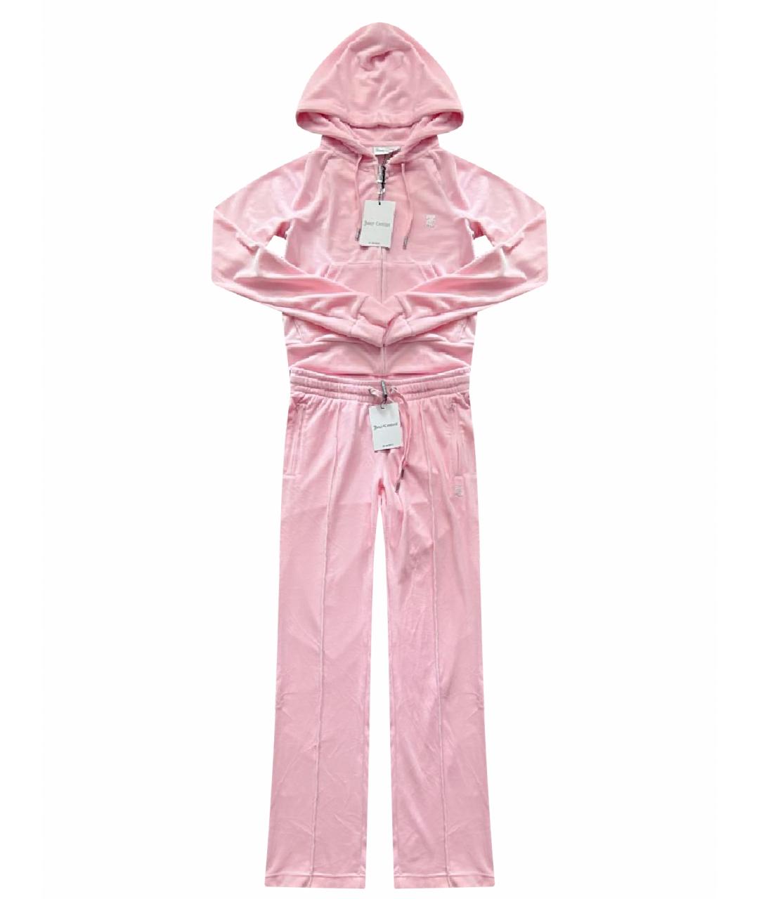 JUICY COUTURE Коралловый велюровый костюм с брюками, фото 1
