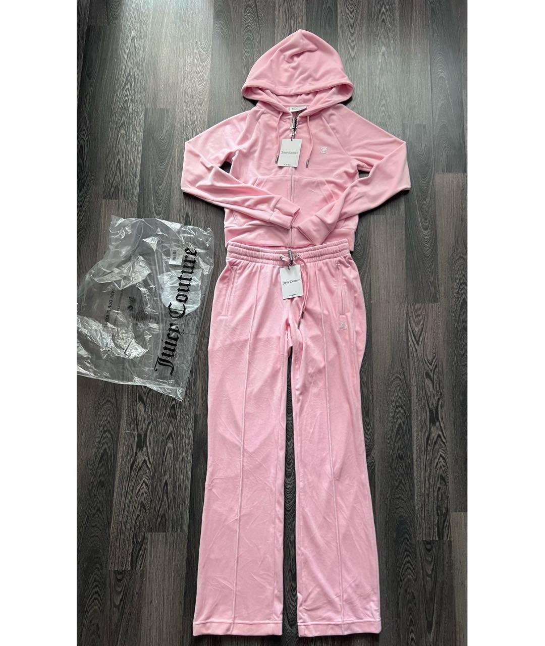 JUICY COUTURE Коралловый велюровый костюм с брюками, фото 7