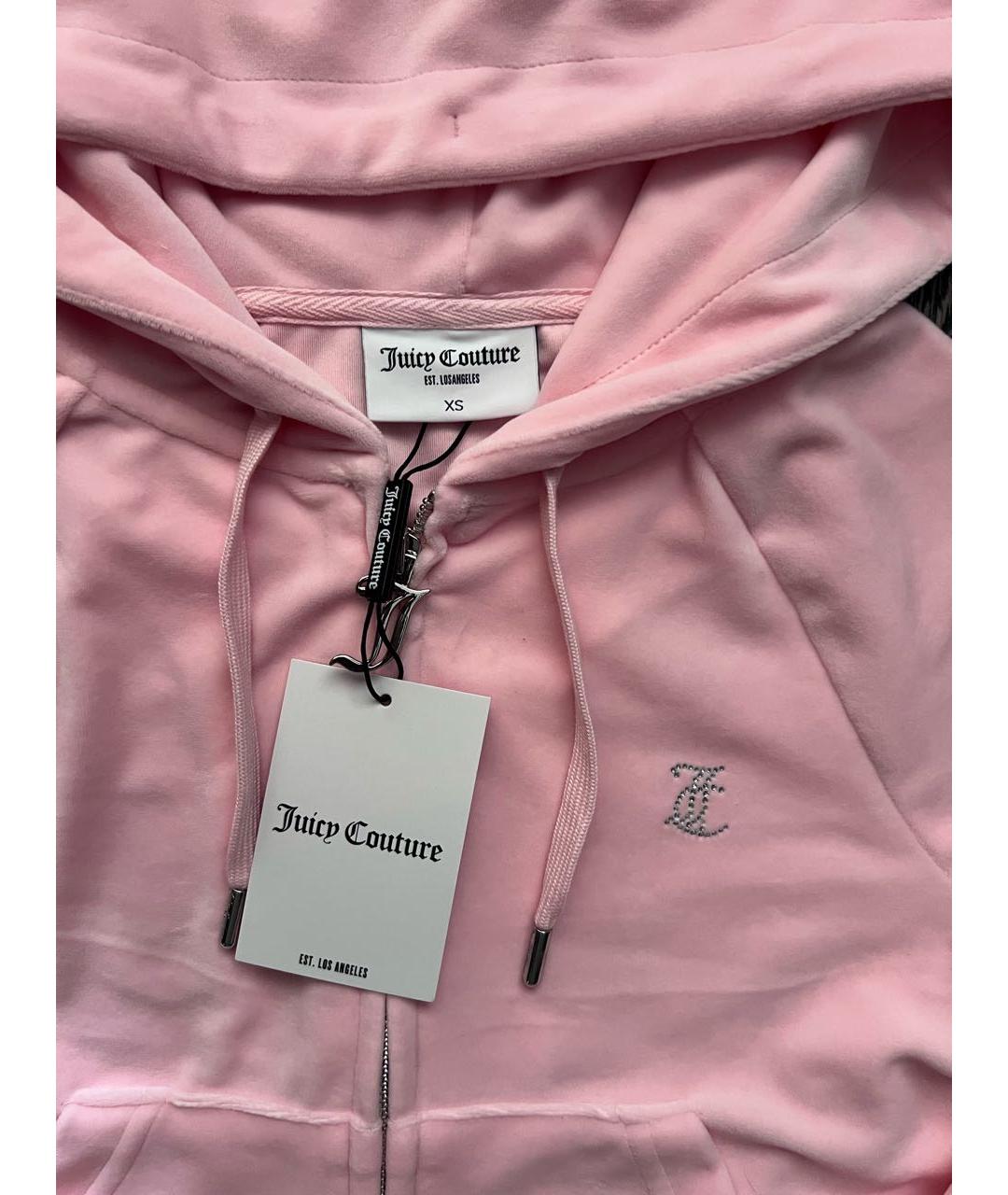 JUICY COUTURE Коралловый велюровый костюм с брюками, фото 2