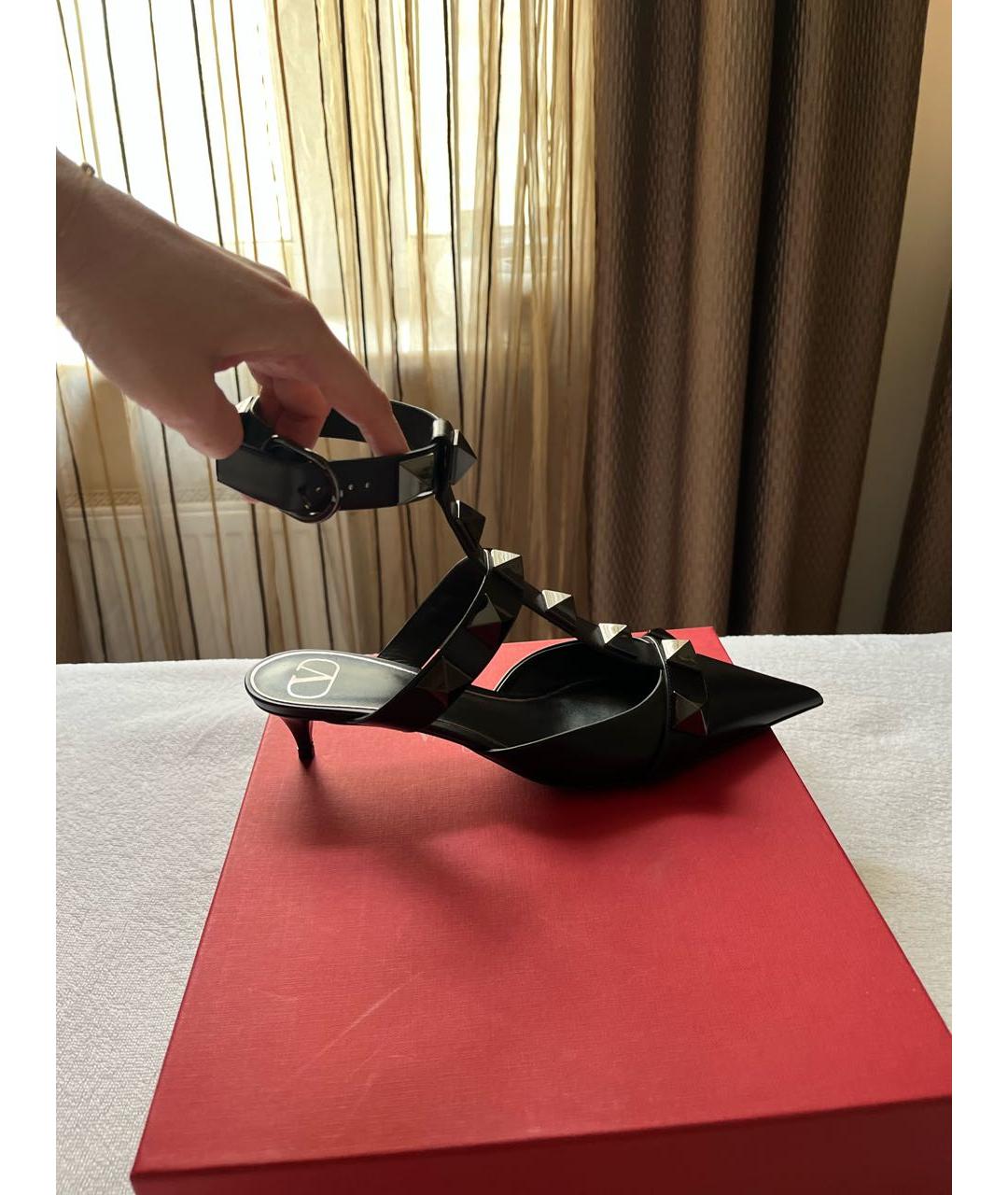 VALENTINO Черные кожаные туфли, фото 5
