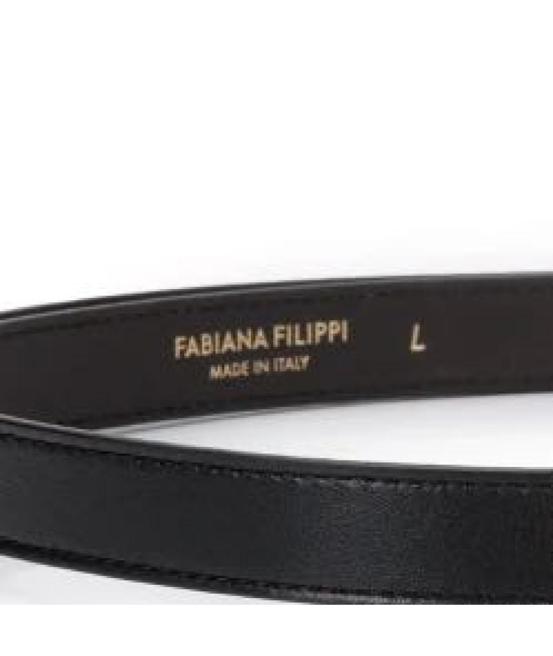 FABIANA FILIPPI Черный кожаный ремень, фото 3