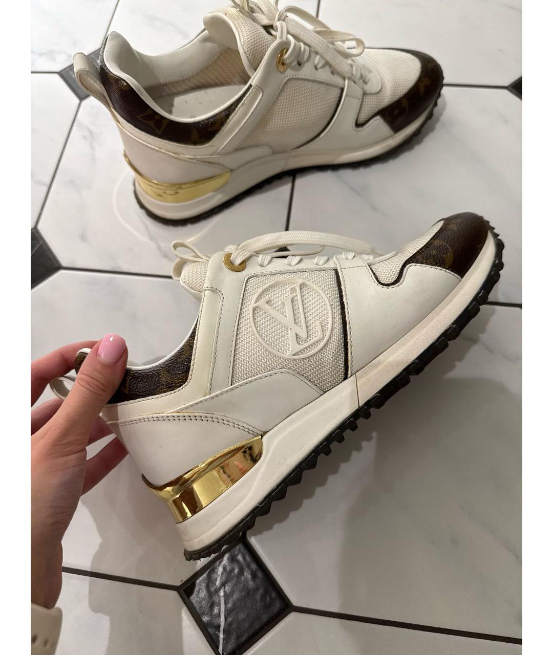 LOUIS VUITTON Белые кроссовки из искусственной кожи, фото 8