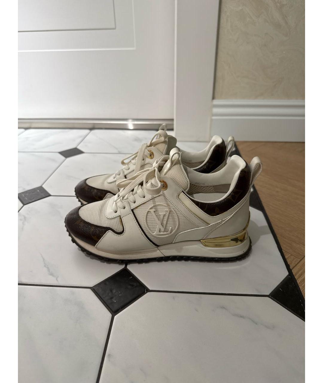 LOUIS VUITTON Белые кроссовки из искусственной кожи, фото 9