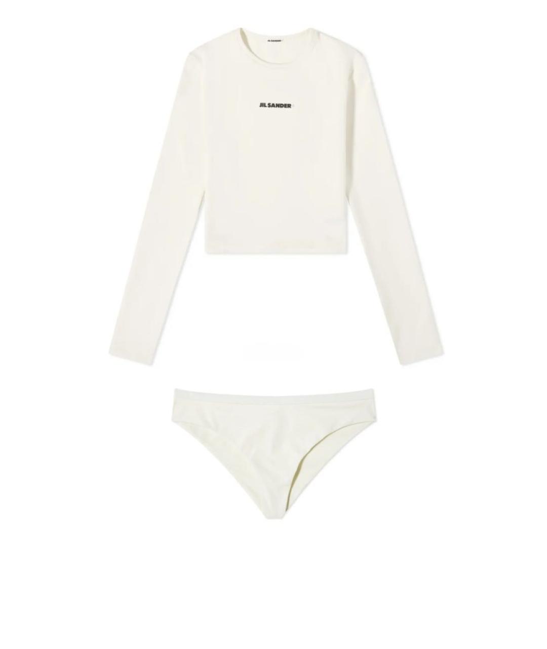 JIL SANDER Белый полиамидовый купальник, фото 1