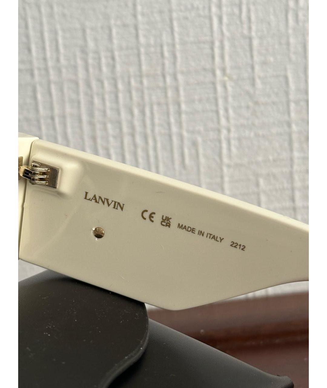 LANVIN Белые пластиковые солнцезащитные очки, фото 7