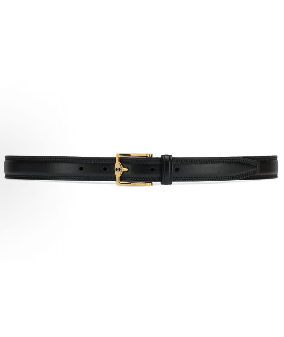 GUCCI Черный кожаный ремень, фото 5