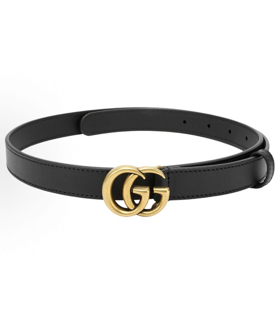 GUCCI Черный кожаный ремень, фото 3