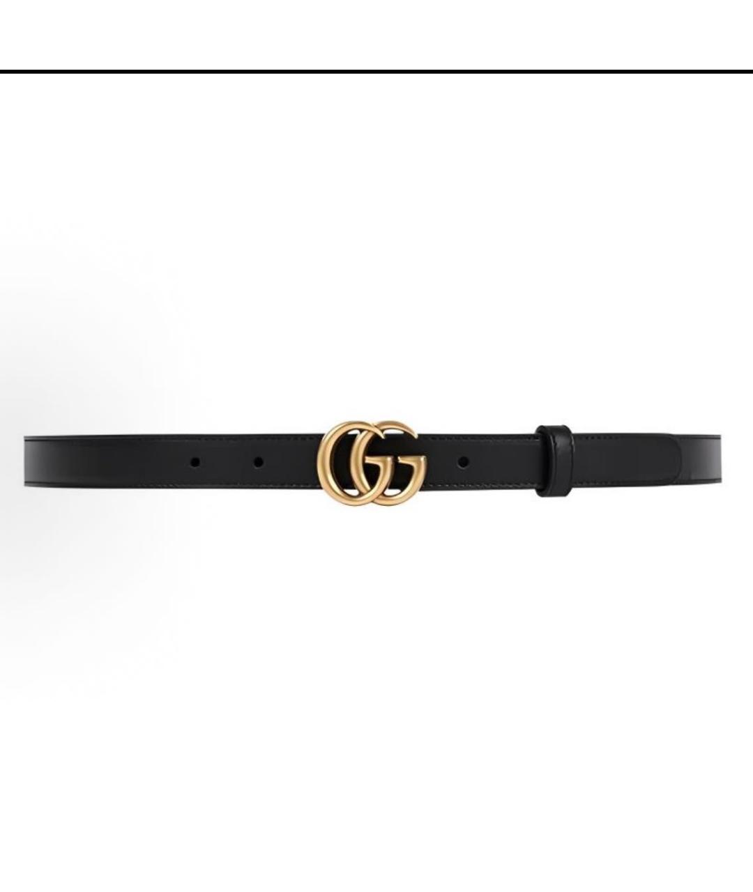 GUCCI Черный кожаный ремень, фото 2