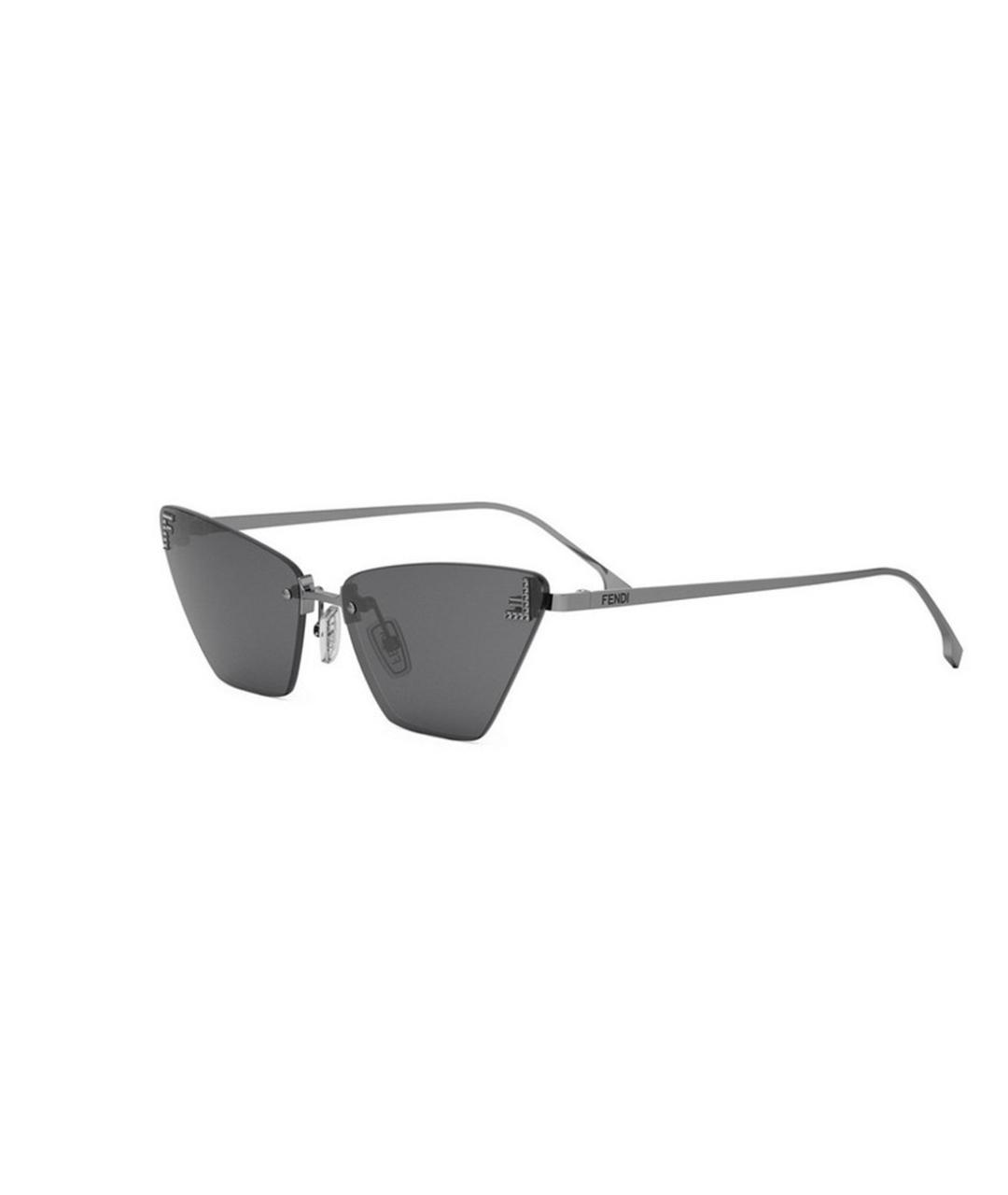 FENDI Серые металлические солнцезащитные очки, фото 1