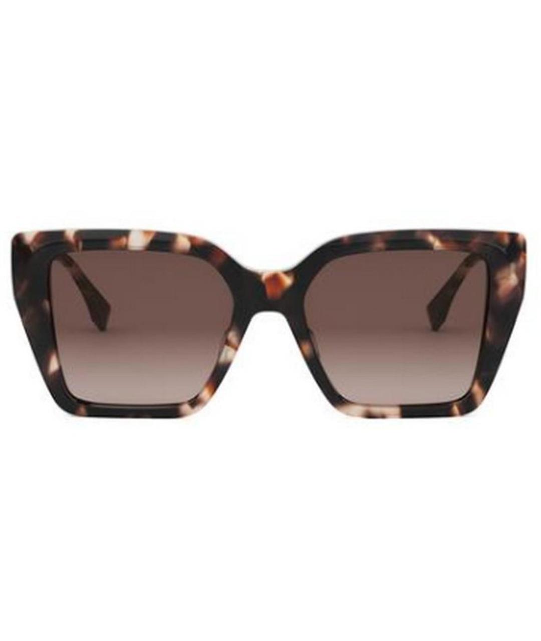 FENDI Коричневые солнцезащитные очки, фото 2