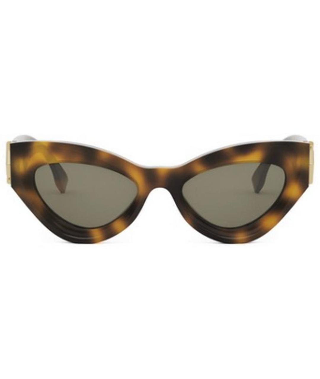 FENDI Коричневые солнцезащитные очки, фото 4