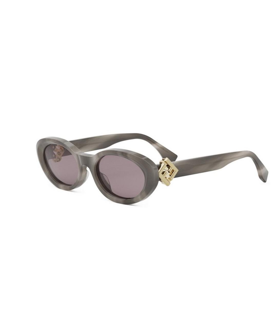 FENDI Серые пластиковые солнцезащитные очки, фото 1