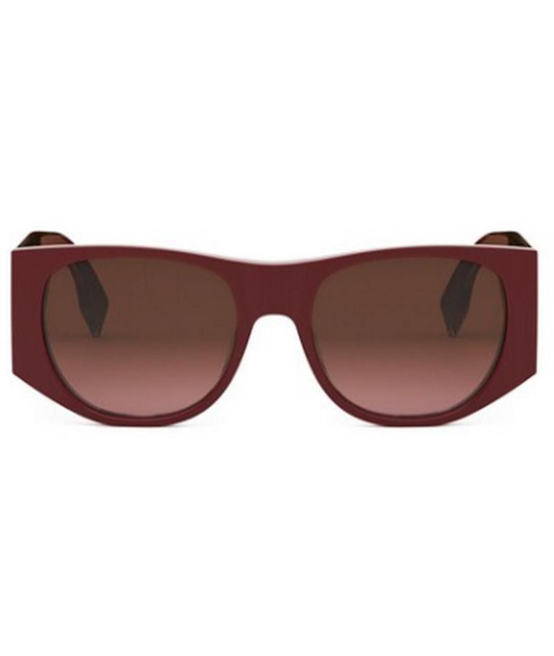 FENDI Бордовые солнцезащитные очки, фото 2