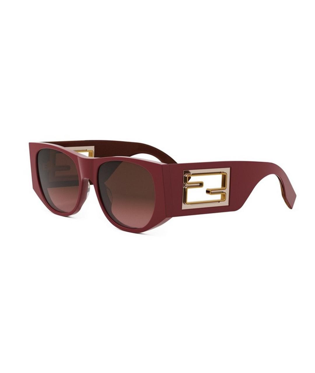 FENDI Бордовые солнцезащитные очки, фото 1