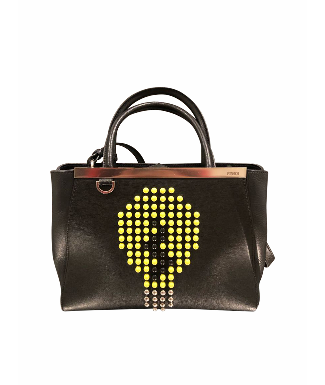 FENDI Черная кожаная сумка тоут, фото 1