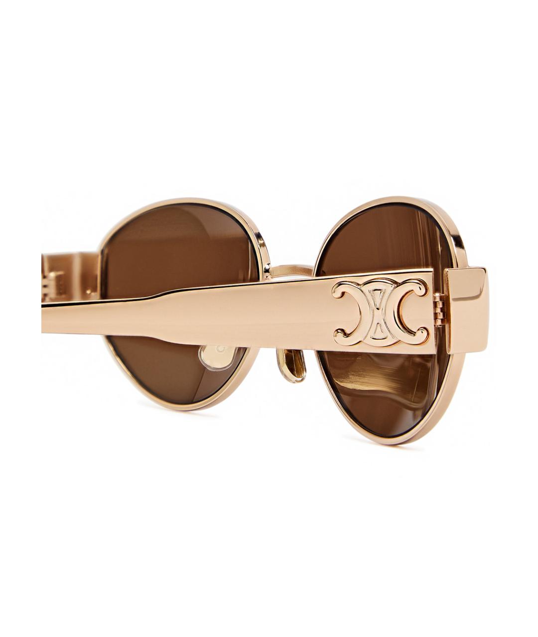 CELINE Розовые металлические солнцезащитные очки, фото 3