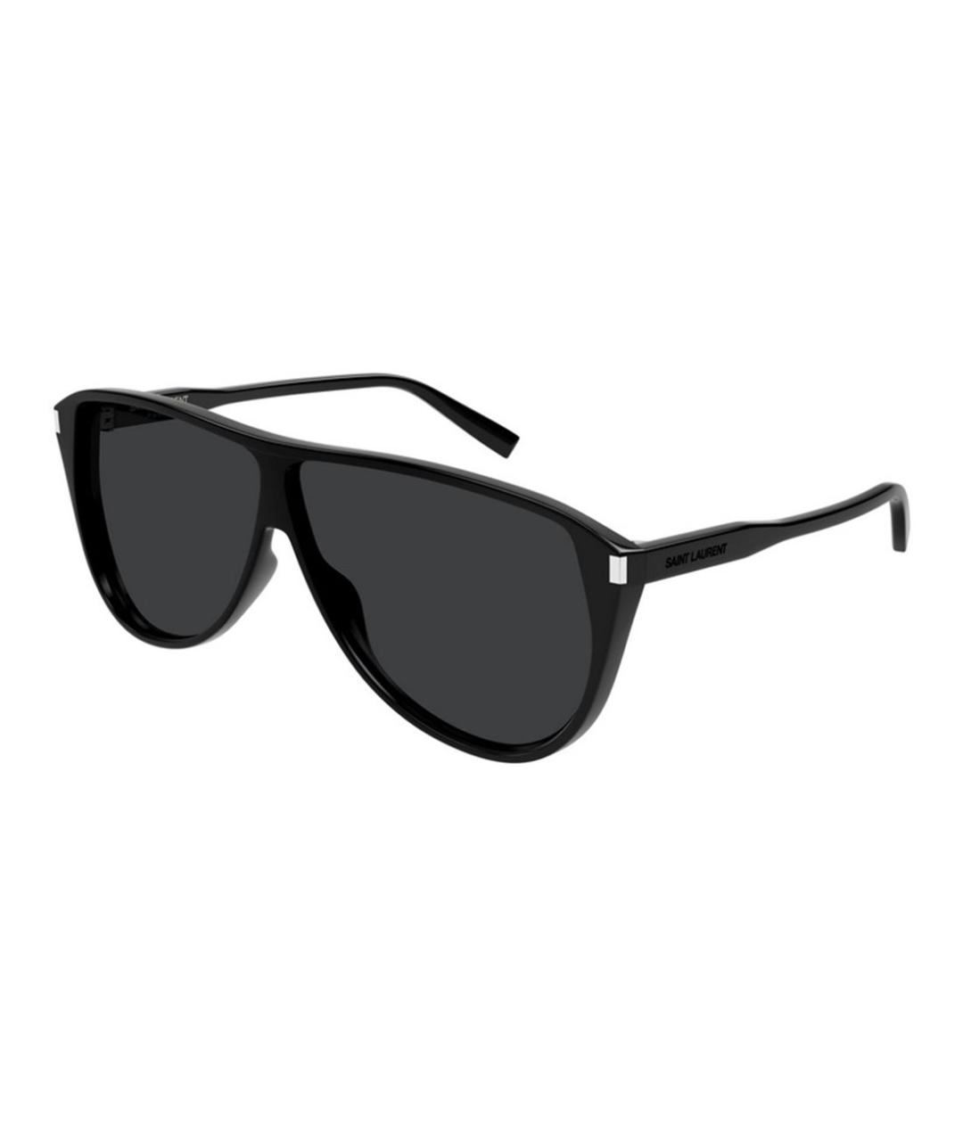 SAINT LAURENT Черные пластиковые солнцезащитные очки, фото 1