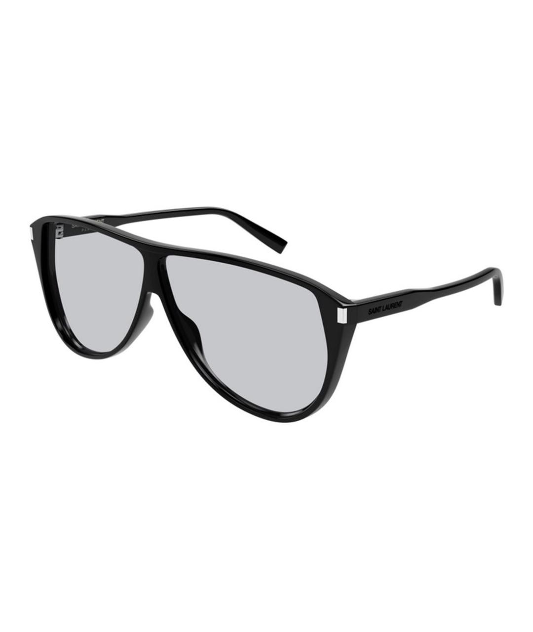 SAINT LAURENT Черные пластиковые солнцезащитные очки, фото 1