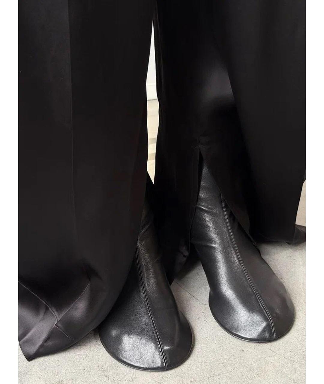 JIL SANDER Черные кожаные ботильоны, фото 4