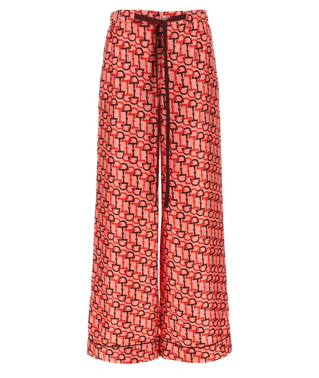 GUCCI Мульти шелковые прямые брюки, фото 1