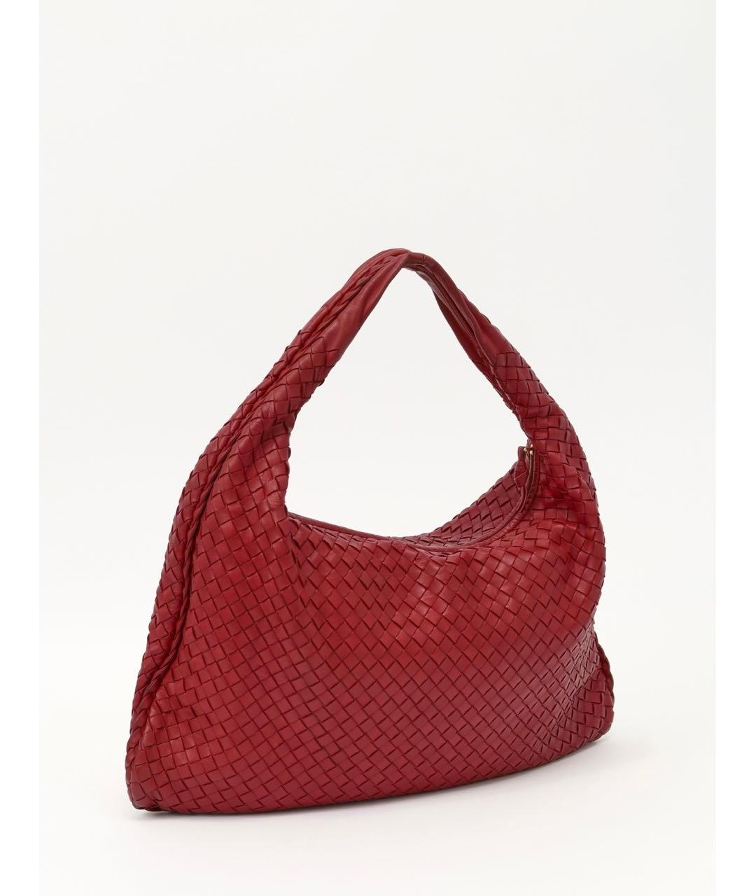 BOTTEGA VENETA Красная кожаная сумка тоут, фото 3