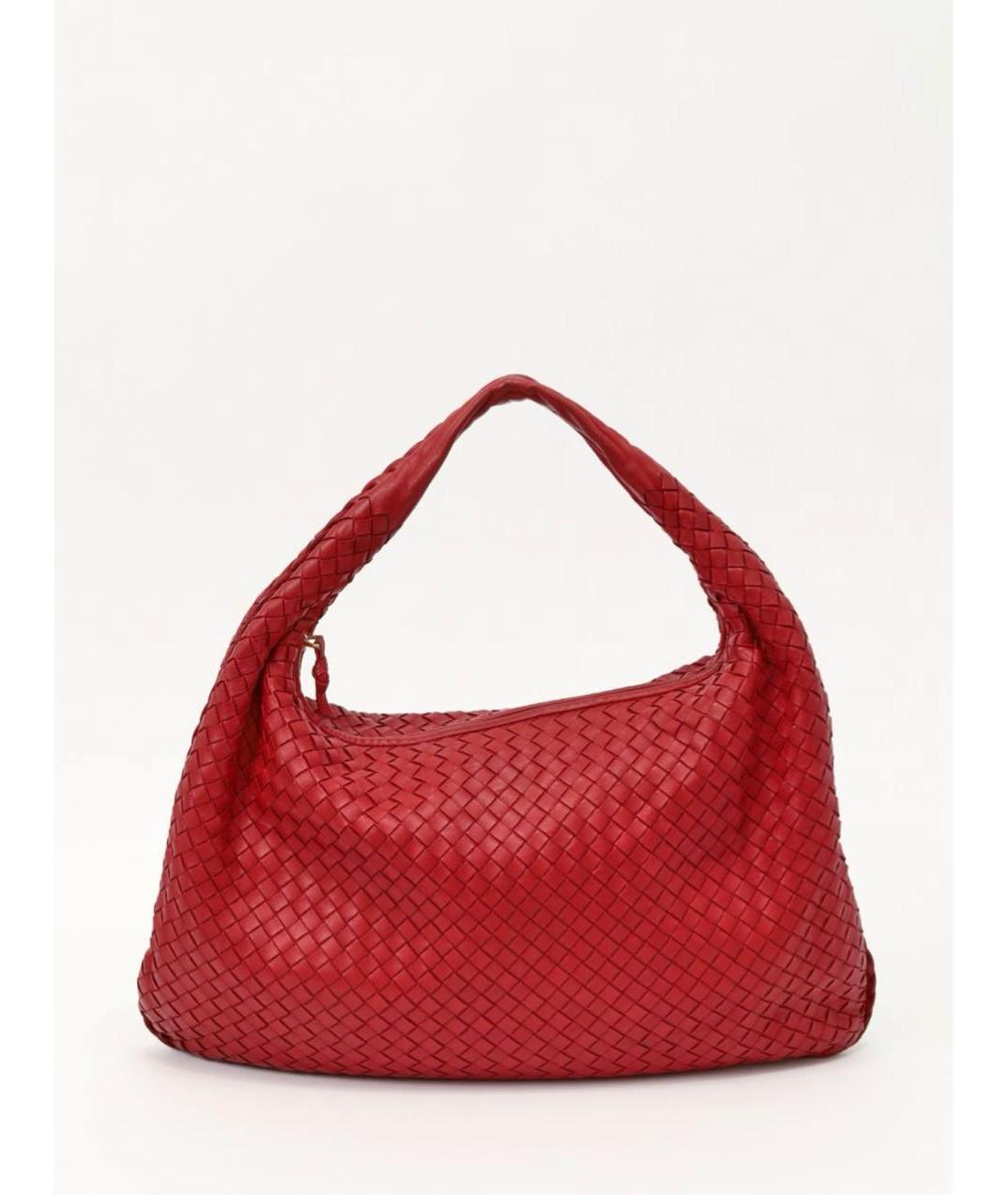 BOTTEGA VENETA Красная кожаная сумка тоут, фото 9
