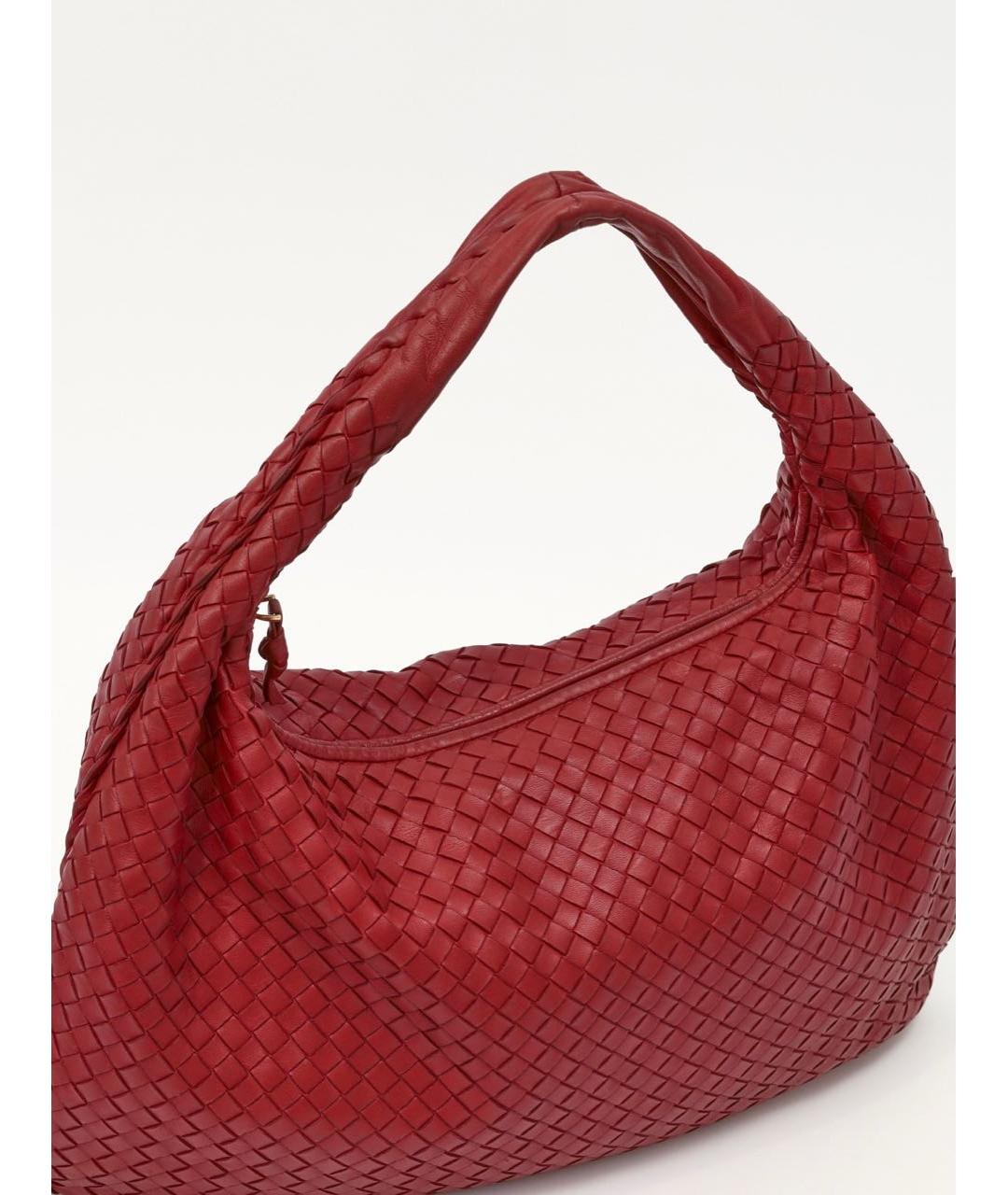 BOTTEGA VENETA Красная кожаная сумка тоут, фото 4