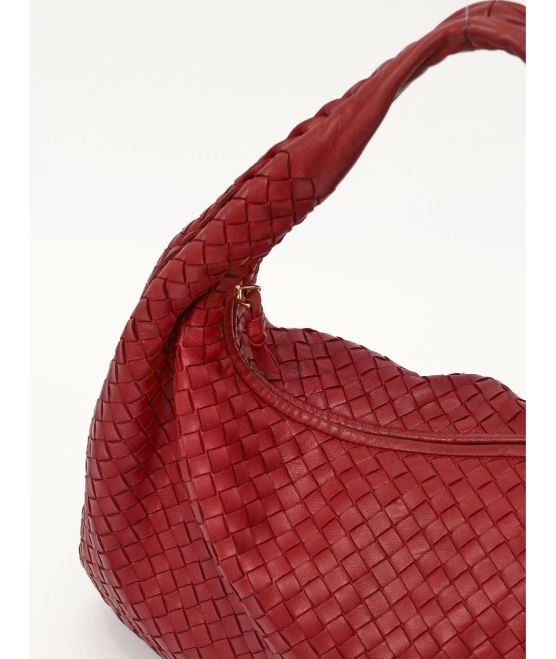 BOTTEGA VENETA Красная кожаная сумка тоут, фото 5