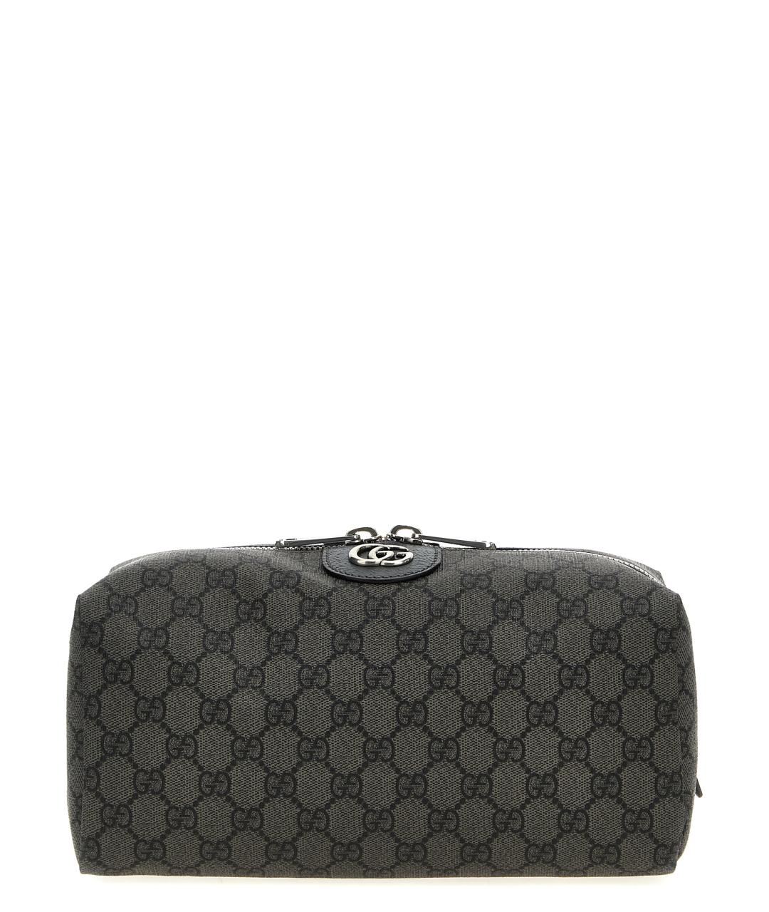 GUCCI Серая жаккардовая барсетка, фото 1