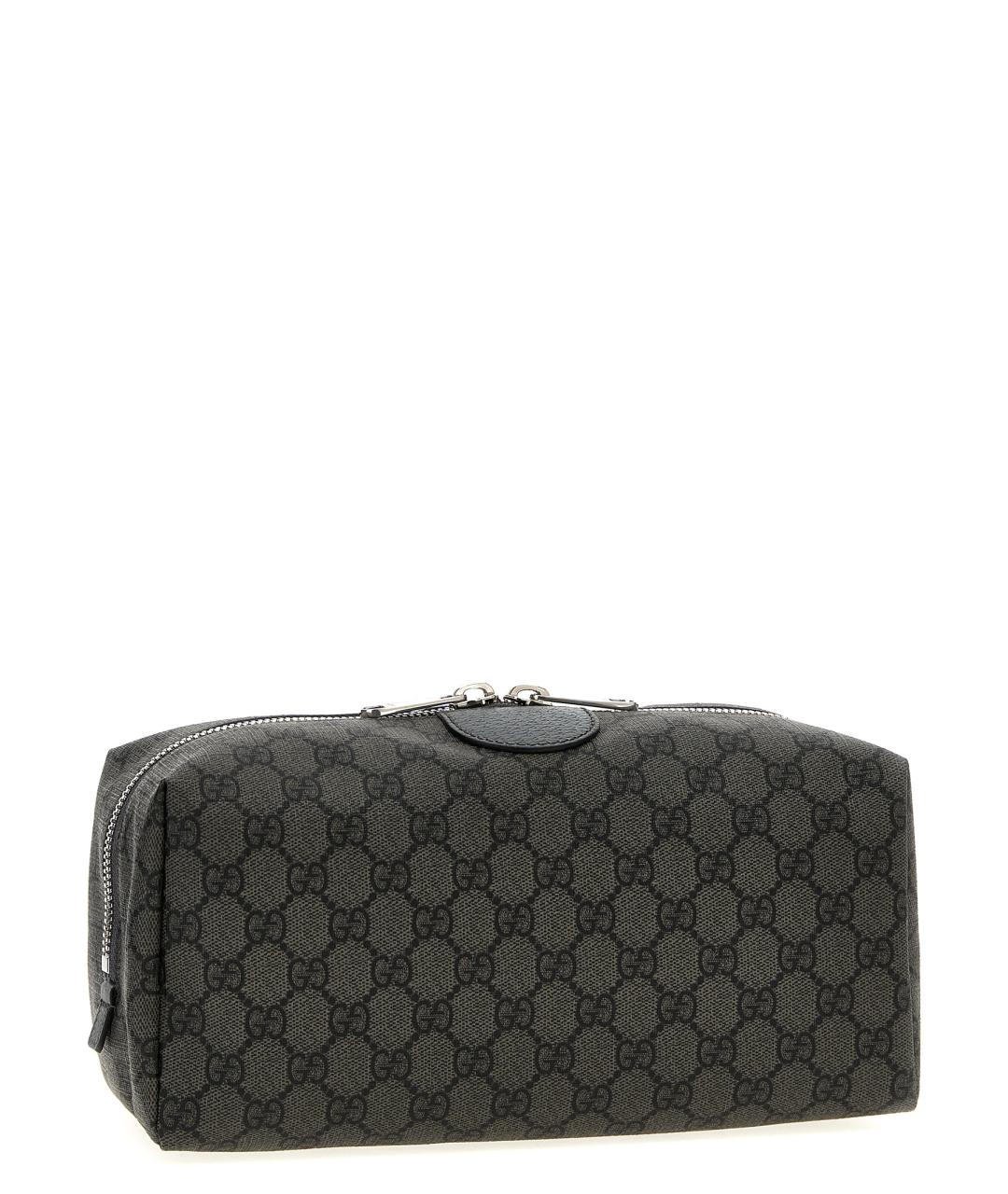 GUCCI Серая жаккардовая барсетка, фото 2