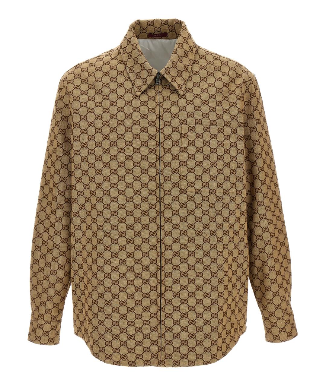 GUCCI Бежевая хлопковая куртка, фото 1