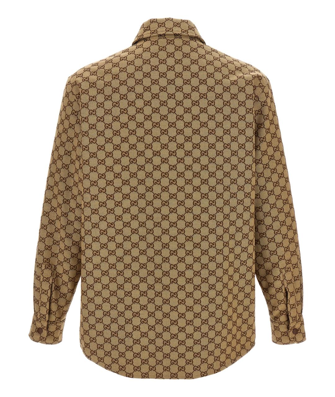 GUCCI Бежевая хлопковая куртка, фото 2