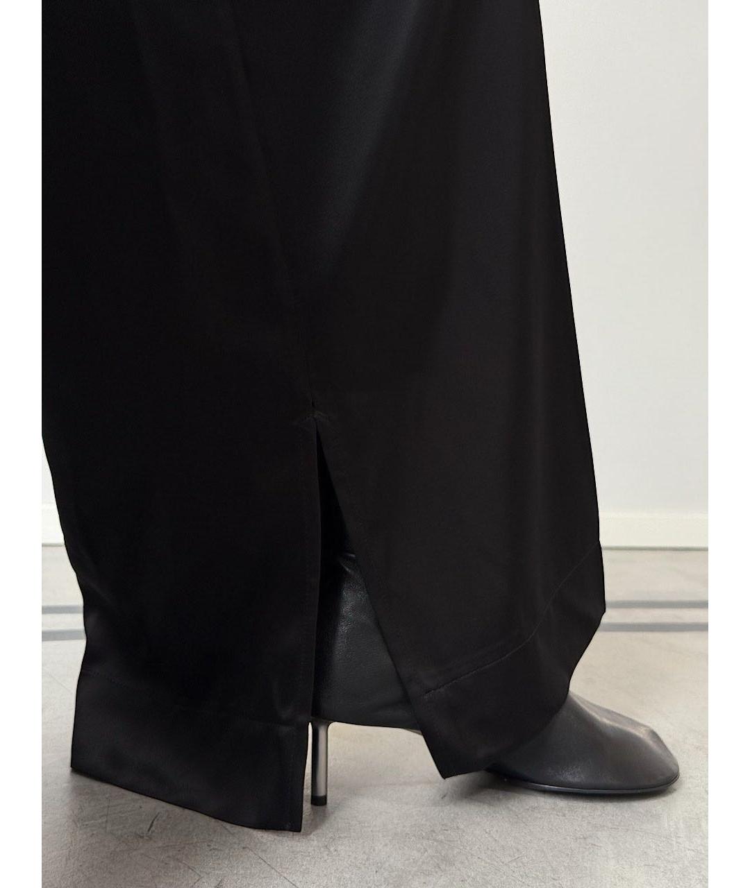 JIL SANDER Черные вискозные брюки широкие, фото 6
