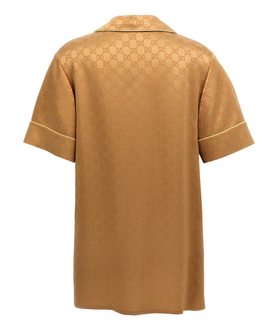 GUCCI Бежевая вискозная блузы, фото 2