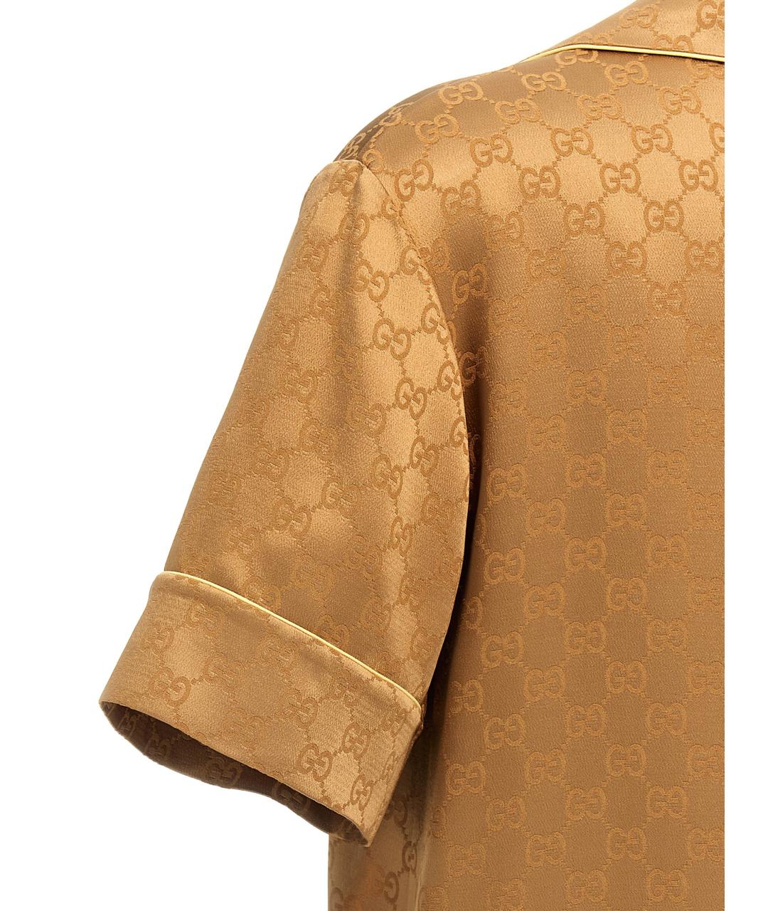 GUCCI Бежевая вискозная блузы, фото 4