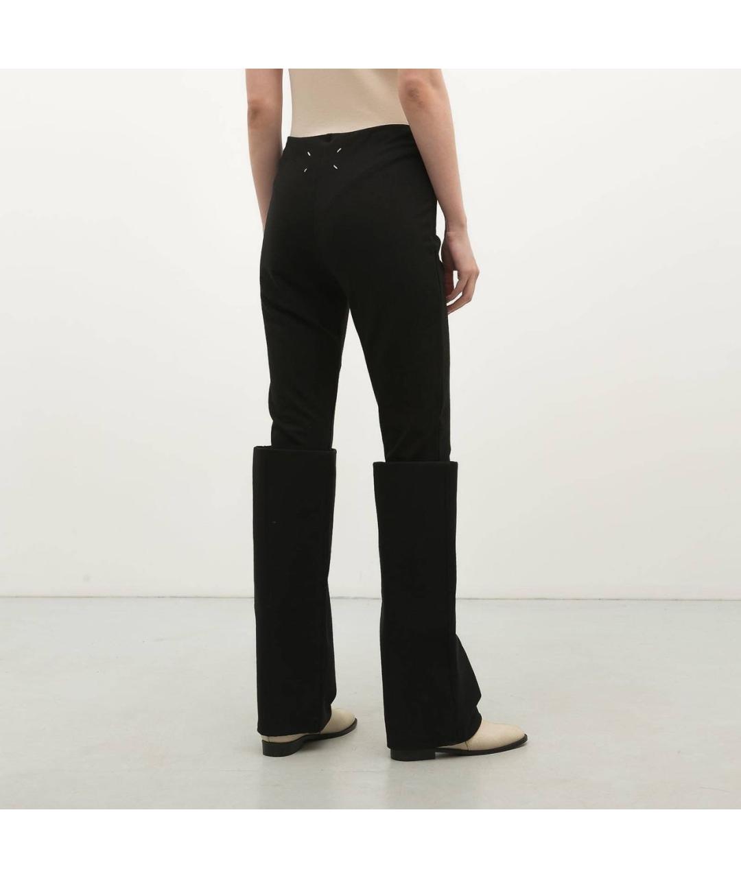 MAISON MARGIELA Черные вискозные брюки узкие, фото 4