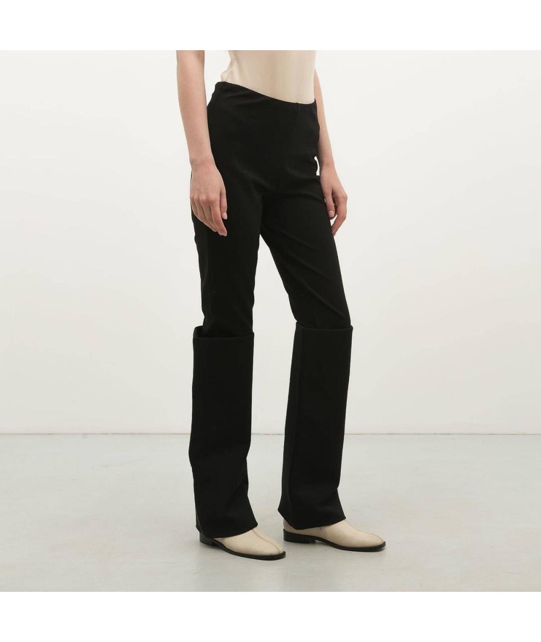 MAISON MARGIELA Черные вискозные брюки узкие, фото 3