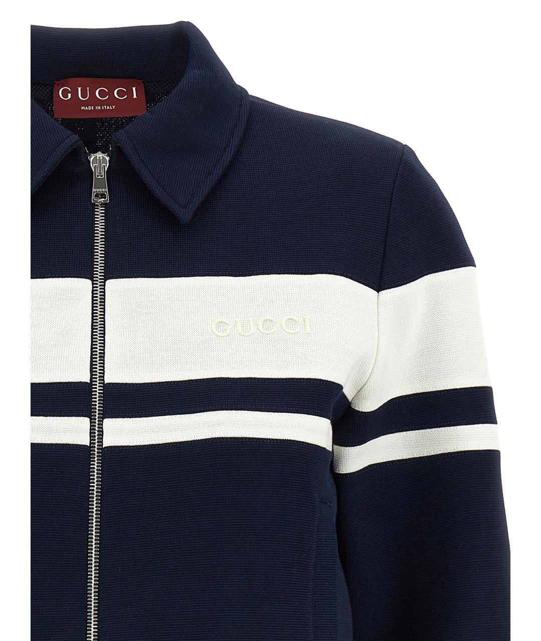 GUCCI Синяя хлопковая куртка, фото 3