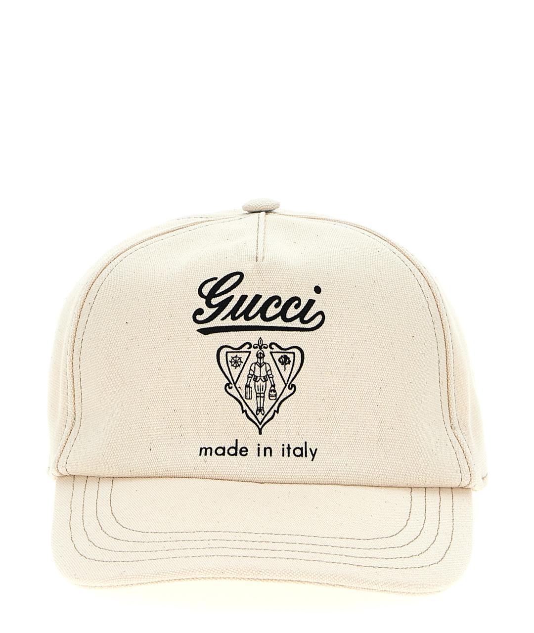 GUCCI Бежевая хлопковая кепка/бейсболка, фото 1