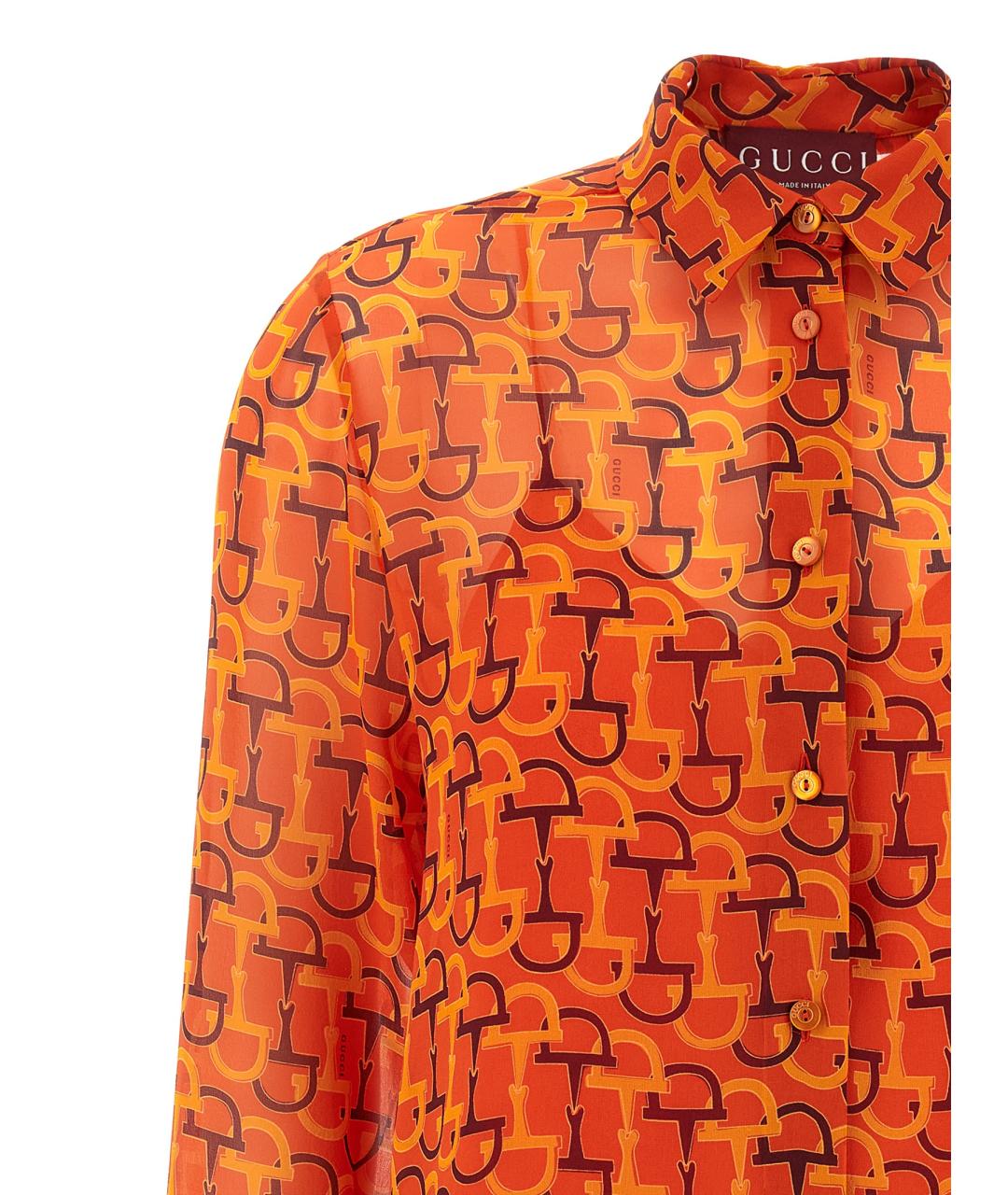 GUCCI Мульти шелковая блузы, фото 3