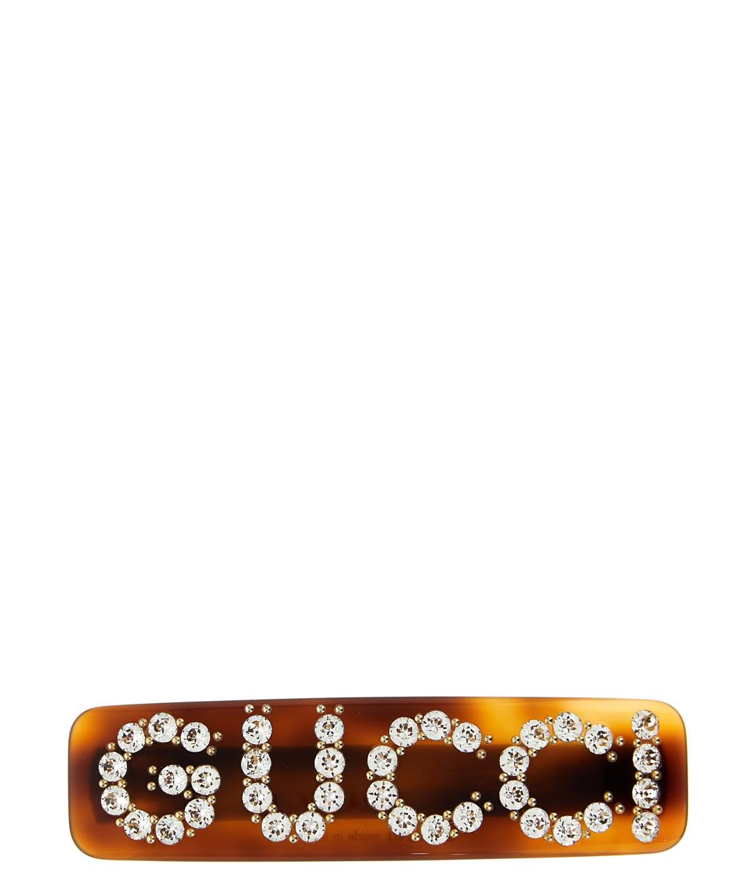GUCCI Коричневая заколка, фото 1