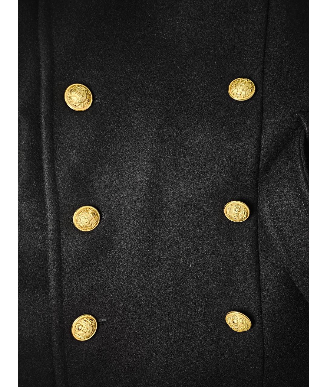 BALMAIN Черное шерстяное пальто, фото 4