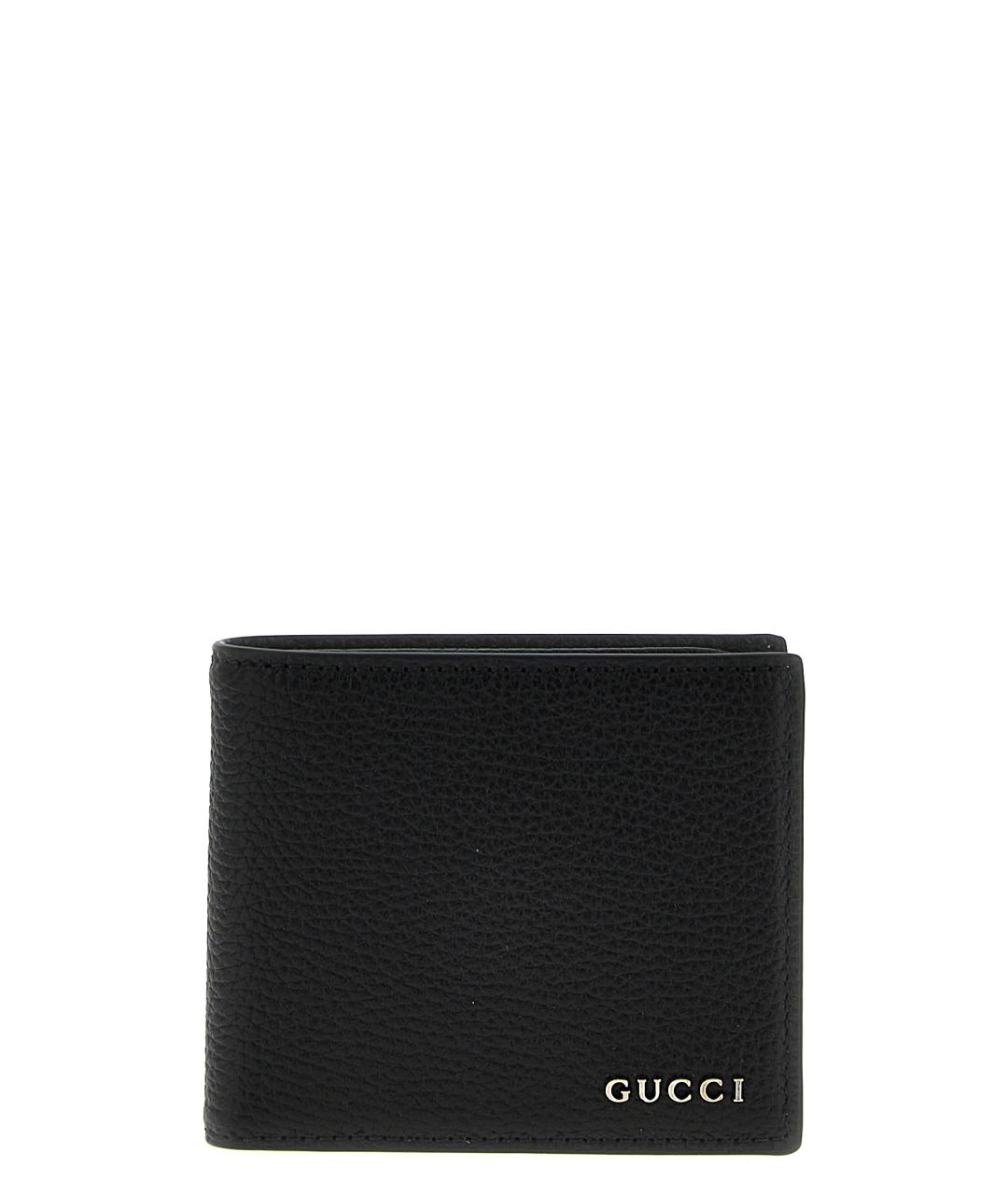 GUCCI Черный кожаный кошелек, фото 1